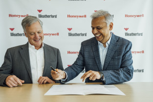 Honeywell  Kevin Dehoff, Honeywell Chief Strategy Officer and Girish Saligram, President and CEO of Weatherf