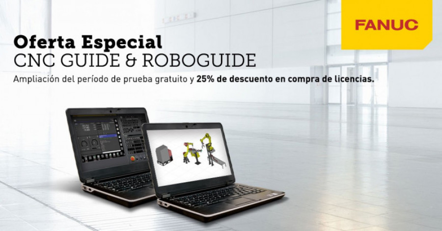 Fanuc ampli a el periodo de prueba gratuita de los softwares cnc guide y roboguide 32797