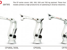 Serie CP de Kawasaki Robotics para paeltizado