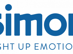 Logo Simon azul light up emotions